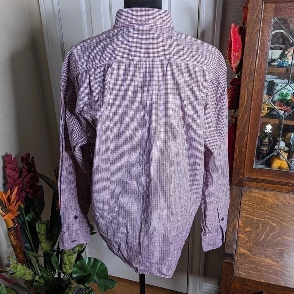 Moving Sale!  💘 UNTUCKit red blue check button down - Picture 2 of 5